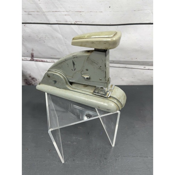 Vintage Art Deco No. 3 Swingline Speed Stapler Works Great Grey Made in USA - Picture 3 of 9